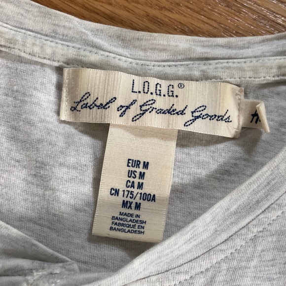 H&M LOGG Henley short sleeve tee shirt - medium - Picture 2 of 3